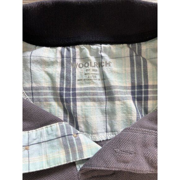 Vintage WOOLRICH Collar Shirt X-Large 3-Button Gray Short Sleeves 100% Cotton - Picture 2 of 5